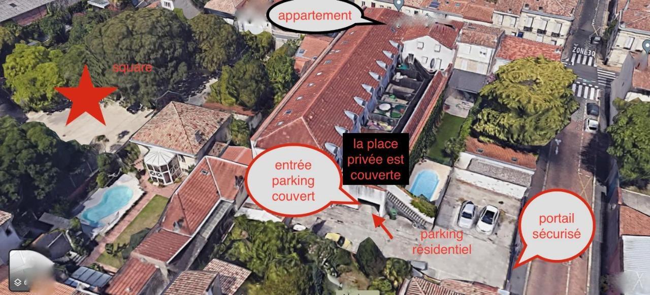 Superbe T3 Duplex Parking Prive Gratuit Sur Place Бордо Екстер'єр фото